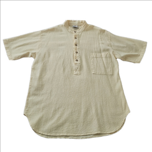 Sea Breeze Of California Cotton Beach Short Sleeve Top Butter Yellow Men Small